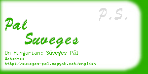 pal suveges business card