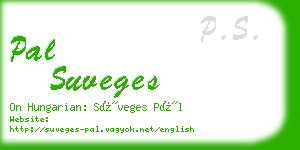 pal suveges business card